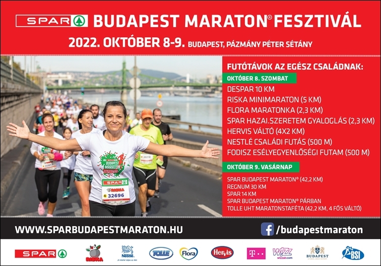 SPAR Maraton 2022 október 8-9. Budapest