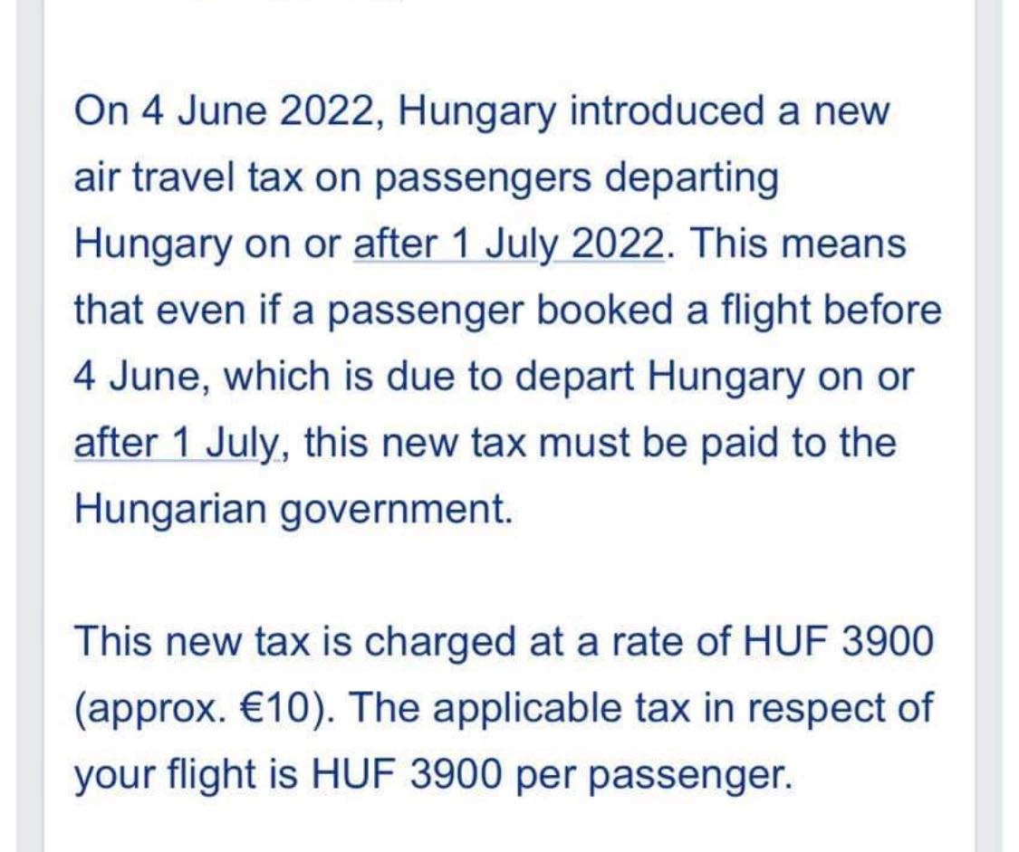 Ryanair adó Magyarország kormány repülő repülőtér tax e-mail utas légiforgalmi adó különadó