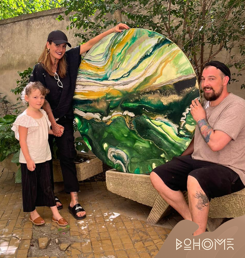 Bohome Stúdió fluid art folyékony festészet művészet