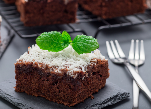 kókuszos brownie recept