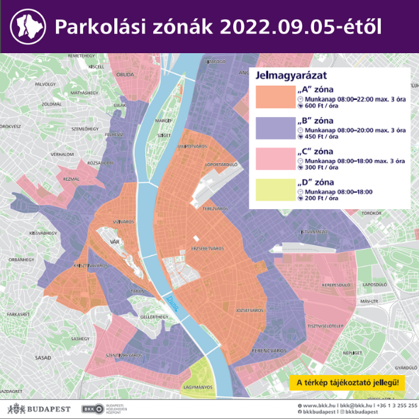 parkolás Budapest zónák drágulás 