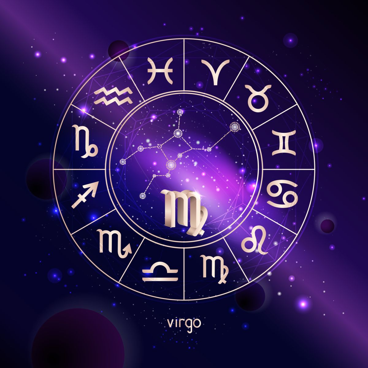 szűz csillagjegy illusztráció