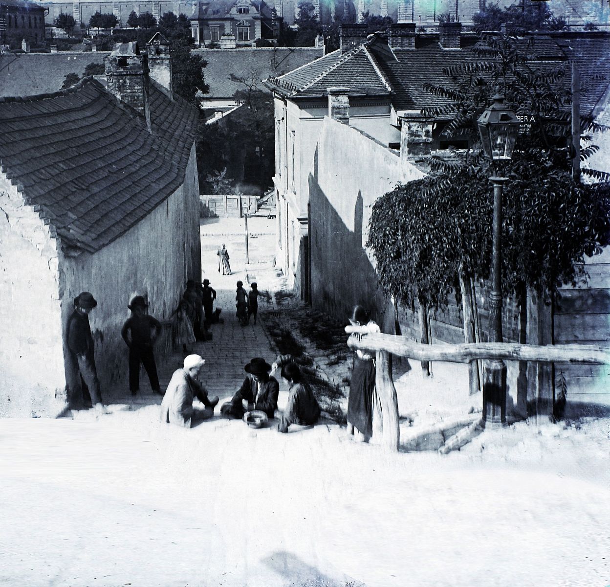Tabán Naphegy Budapest első kerület régen fekete fehér fotó