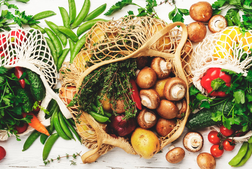 zöldség gyümölcs asztal színes étel alapanyag
