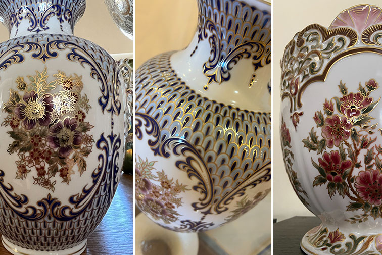 zsolnay porcelán minták ruhán