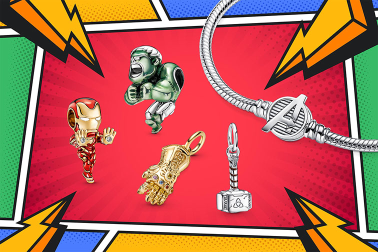 hulk thor charm pandora karkötő