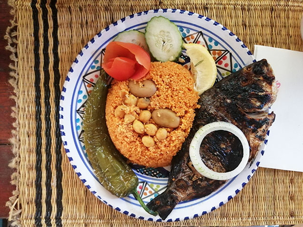 kuszkusz hal tunéziai étel 