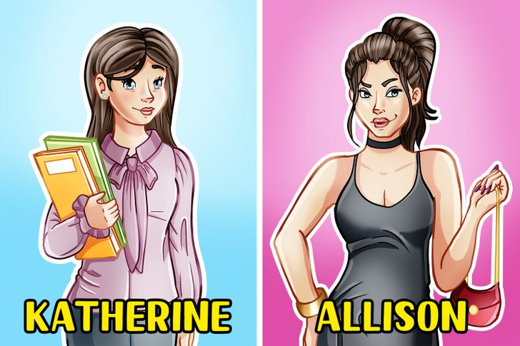 A név meghatároz két nő rajz