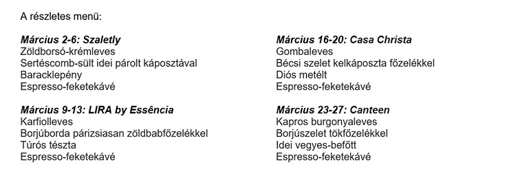 TimeOutMarket Corvin100 menü