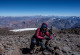 Aconcagua csúcsa, 6962 m. "Sok ruha nincs rajtam, táska sem, mert le kellett vennem pár száz méterrel lejjebb, hogy gyorsabban tudjak haladni."