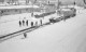 Lángszórós, M62-es, Szergej bevenevű mozdonyok melegítik a váltókat a Déli pályaudvaron, ahol – a napok óta tartó rendkívüli havazás miatt – nagy erőkkel dolgoznak a vágányok megtisztításán (1987. január 12. - Budapest).