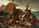 1) A Medúza tutaja (1819), Théodore Géricault

A 19. századi romantikus festészet egyik leghíresebb darabja, amely egy francia hajó elsüllyedésének következményét ábrázolja, mely során a kapitány hátrahagyta a legénységet és az utasokat is. Az eseményből nemzeti botrány lett, és Géricault drámai ábrázolása bemutatta a tragédia monumentalitását. A festmény ismertsége a korrupt társadalom vádolásából ered, de szintén abból, ahogyan drámaian bemutatta az örök témát, az ember harcát a természettel - írja a Wikipedia.