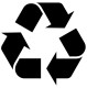 FEKETE NYILAK: a szimbólum jelzi, hogy a termék csomagolása újrahasznosítható.