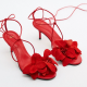 ZARA Floral lace up mid-heel sandals 29 995 Ft