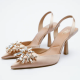 ZARA Shimmery mid-heel sling-back shoes 19 995 Ft