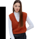 Stradivarius Cable-knit V-neck vest 7595 Ft