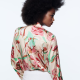 ZARA Satin floral print shirt 9995 Ft