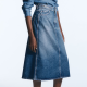 Massimo Dutti Denim midi skirt with chain detail 23 995 Ft