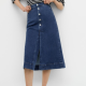 Massimo Dutti Denim midi skirt with buttons 19 995 Ft