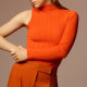 ZARA Asymmetric-sleeve knit bodysuit 8995 Ft