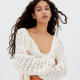 Stradivarius Crochet knit cardigan 9995 Ft