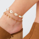 Stradivarius Set of 2 seashell and natural bead anklets 2995 Ft