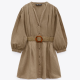 ZARA Belted linen blend dress 12 995 Ft