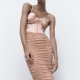 ZARA Draped tulle corsetry-inspired dress 22 995 Ft