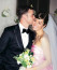 Jessica Biel szintén rózsaszínben vonult oltár elé férjével, Justin Timberlake-kel.
