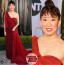 Sandra Oh egy Jenny Packham estélyit viselt a 25. Screen Actors Guild Awardson, a stylistja Elizabeth Saltzman volt