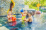 Az interaktív vízi játékoknak köszönhetően igazi vízi paradicsom a gyermekek számára.
