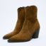 ZARA Split suede cowboy high heel ankle boots 19 995 Ft
