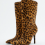 ZARA Animal print leather high ankle boots 35 995 Ft
