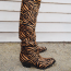 ZARA Animal print cowboy knee-high boots 55 995 Ft
