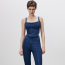 ZARA Denim Corsetry-inspired top 7995 Ft; Split skinny jeans 9995 Ft
