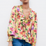 ZARA Ruffled shirt with floral print 10 595 Ft

