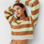 Stradivarius Striped neon cropped sweater 9995 Ft&nbsp;
