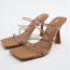 ZARA Heeled sandals with rhinestone straps 15 995 Ft
