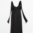 Massimo Dutti Black linen dress with slit-studio 49 990 Ft
