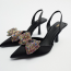 ZARA High-heel shoes with embellished bow 29 995 Ft
